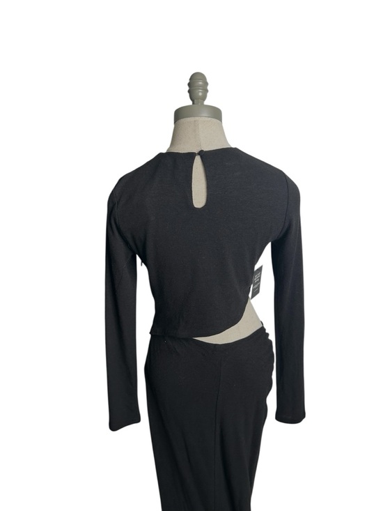 JLUXLABEL Summer Romance Cutout Side Long Sleeve Maxi Dress Black Size Large NEW - Picture 12 of 16